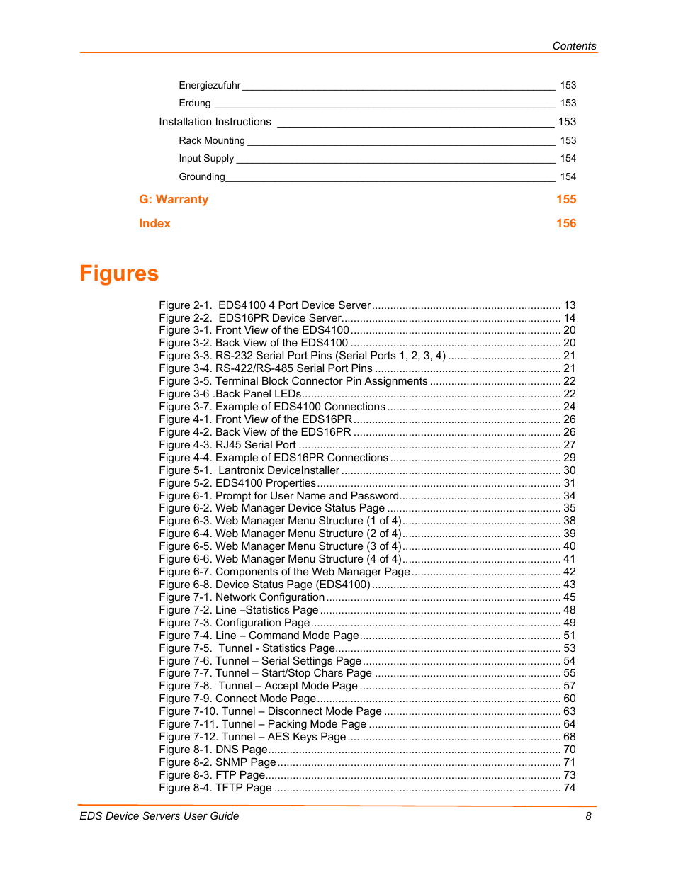 Figures | Lantronix Data Center-Grade Evolution Device Server EDS32PR User Manual | Page 8 / 158