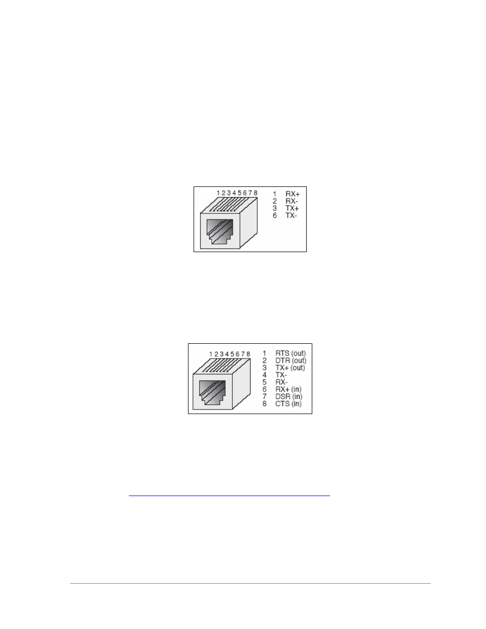 Pinouts, Ethernet connector, Rj45 serial connectors | C: pinouts, Rj45 to db25 | Lantronix ETS16PR User Manual | Page 53 / 68