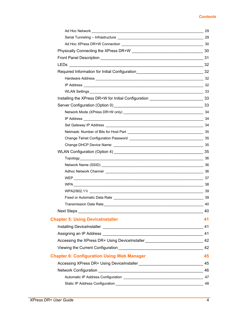 Lantronix XPress DR+ User Manual | Page 4 / 116