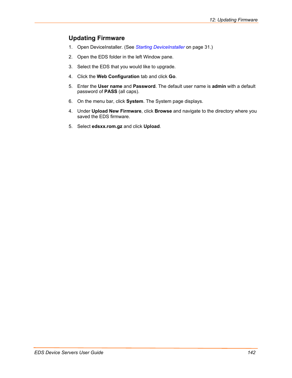 Updating firmware | Lantronix EDS Device Servers EDS16PR User Manual | Page 142 / 175