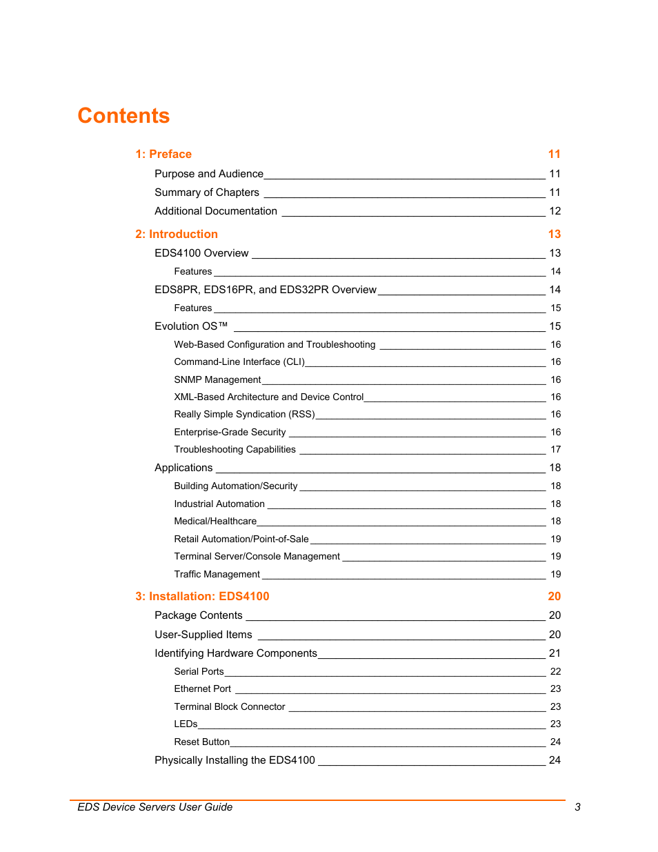 Lantronix EDS Device Servers EDS16PR User Manual | Page 3 / 175