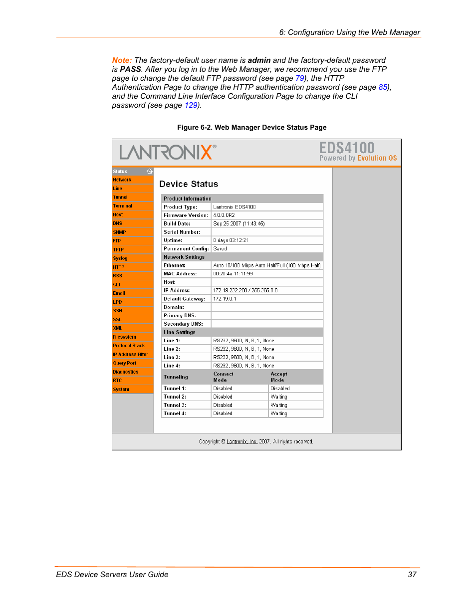 Lantronix EDS Device Servers EDS16PR User Manual | Page 37 / 175