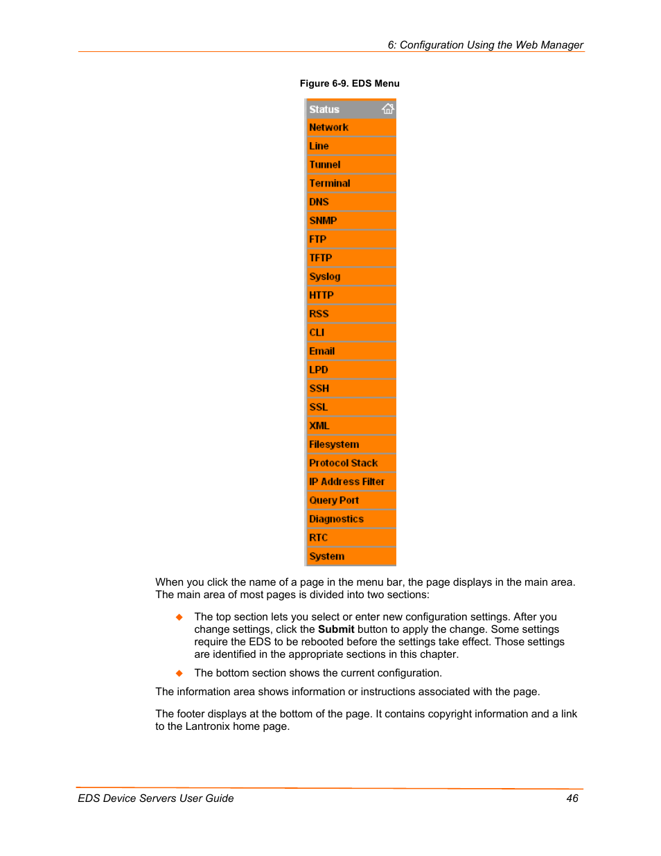 Figure 6-9. eds menu | Lantronix EDS Device Servers EDS16PR User Manual | Page 46 / 175