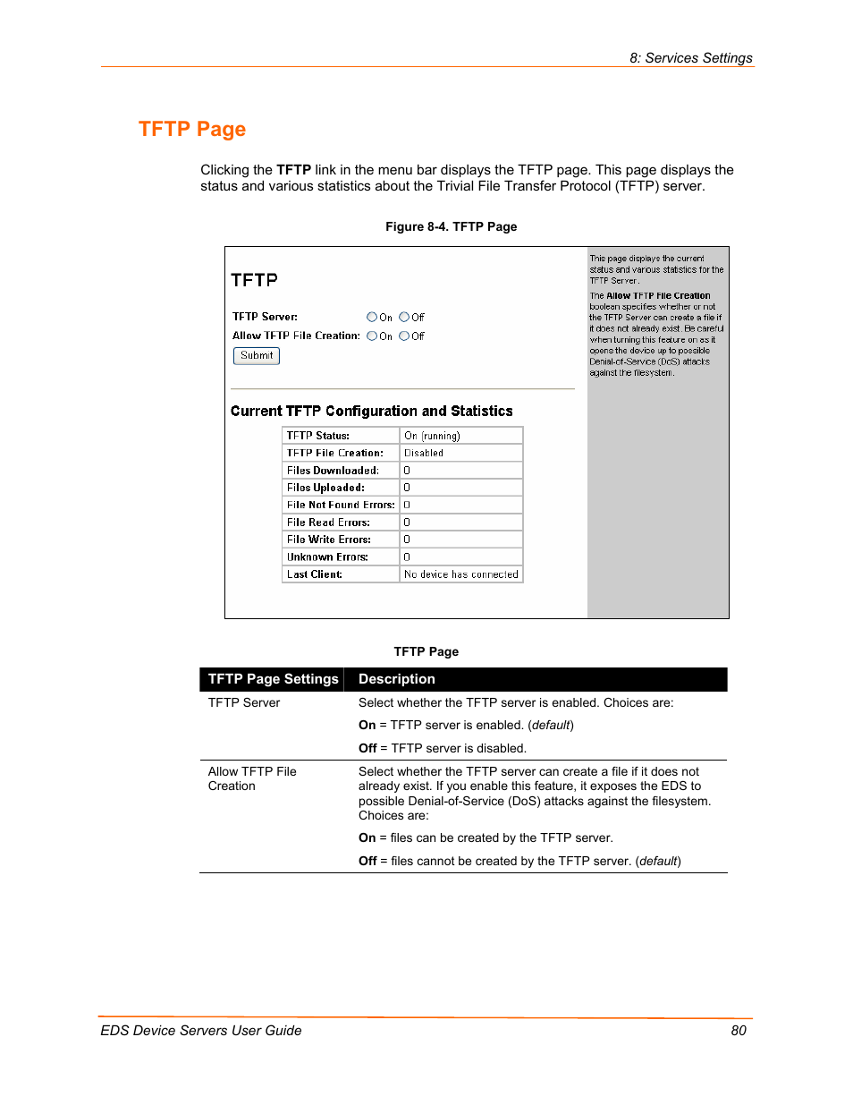 Tftp page | Lantronix EDS Device Servers EDS16PR User Manual | Page 80 / 175