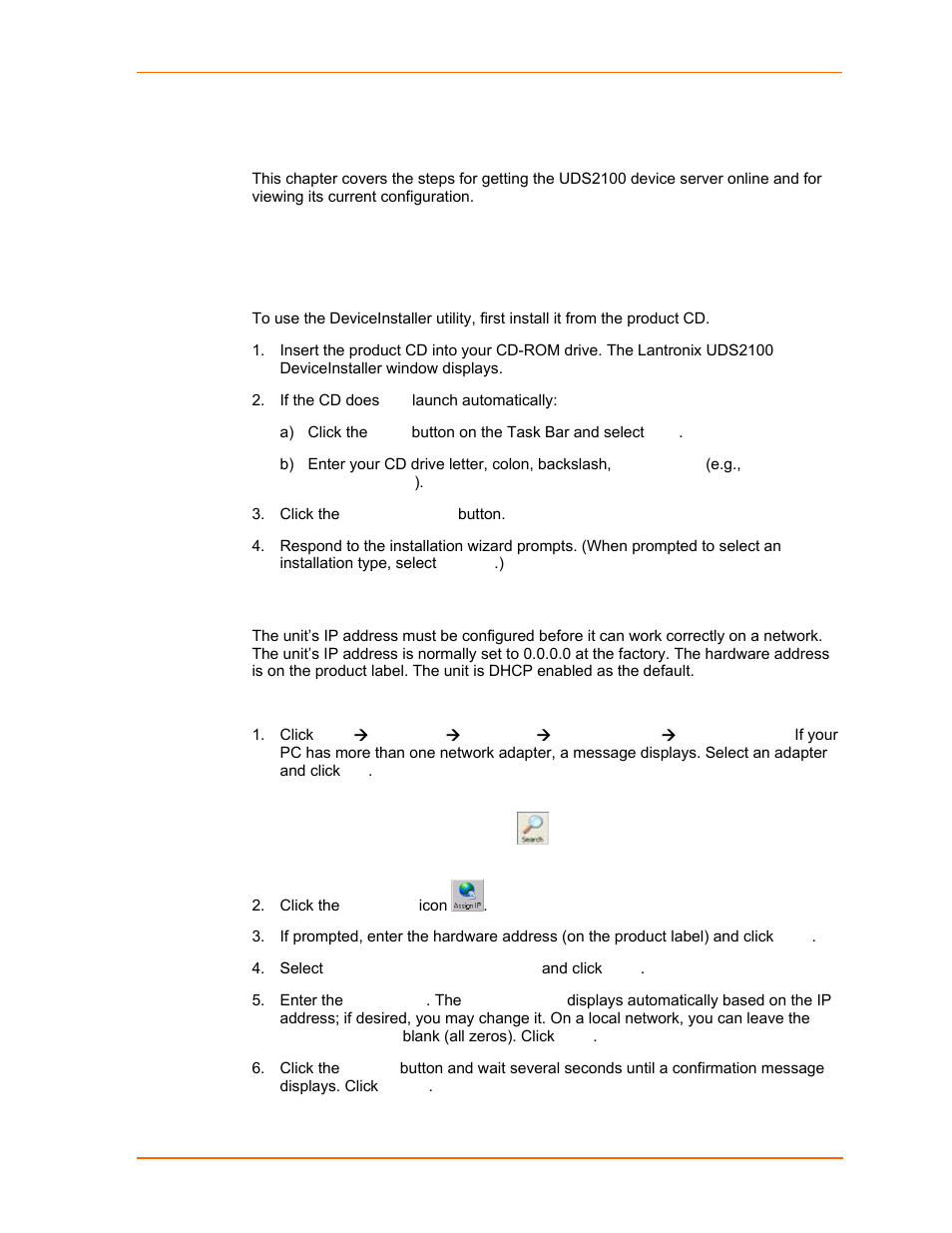 Assigning the ip address: deviceinstaller, Installing deviceinstaller, Assigning an ip address | Lantronix UDS2100 User Manual | Page 16 / 83