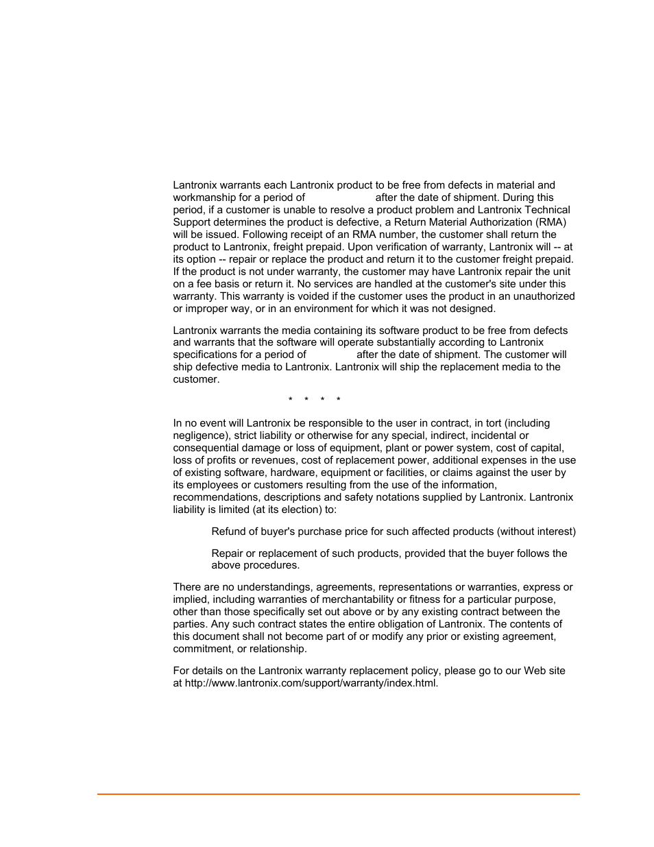 Warranty, C: warranty | Lantronix UDS2100 User Manual | Page 80 / 83