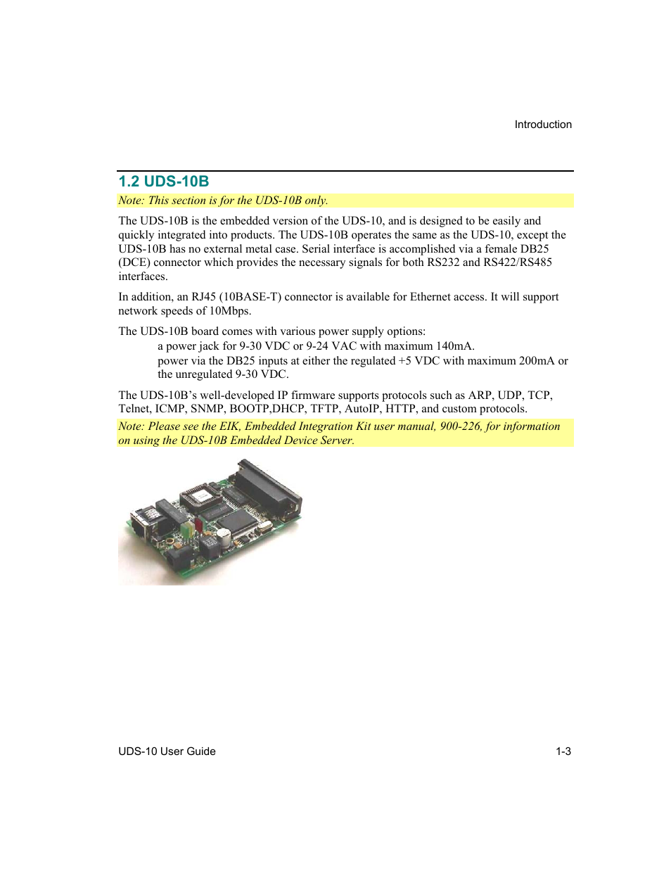 Uds-10b, 2 uds-10b -3, 2 uds-10b | Lantronix Device Server UDS 10 User Manual | Page 17 / 139