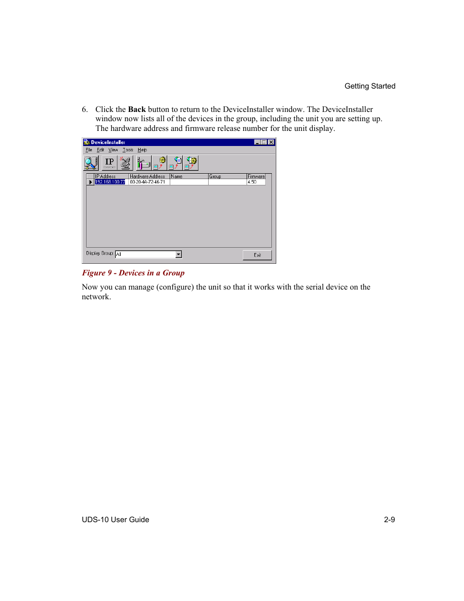 Figure 9 - devices in a group -9 | Lantronix Device Server UDS 10 User Manual | Page 37 / 139