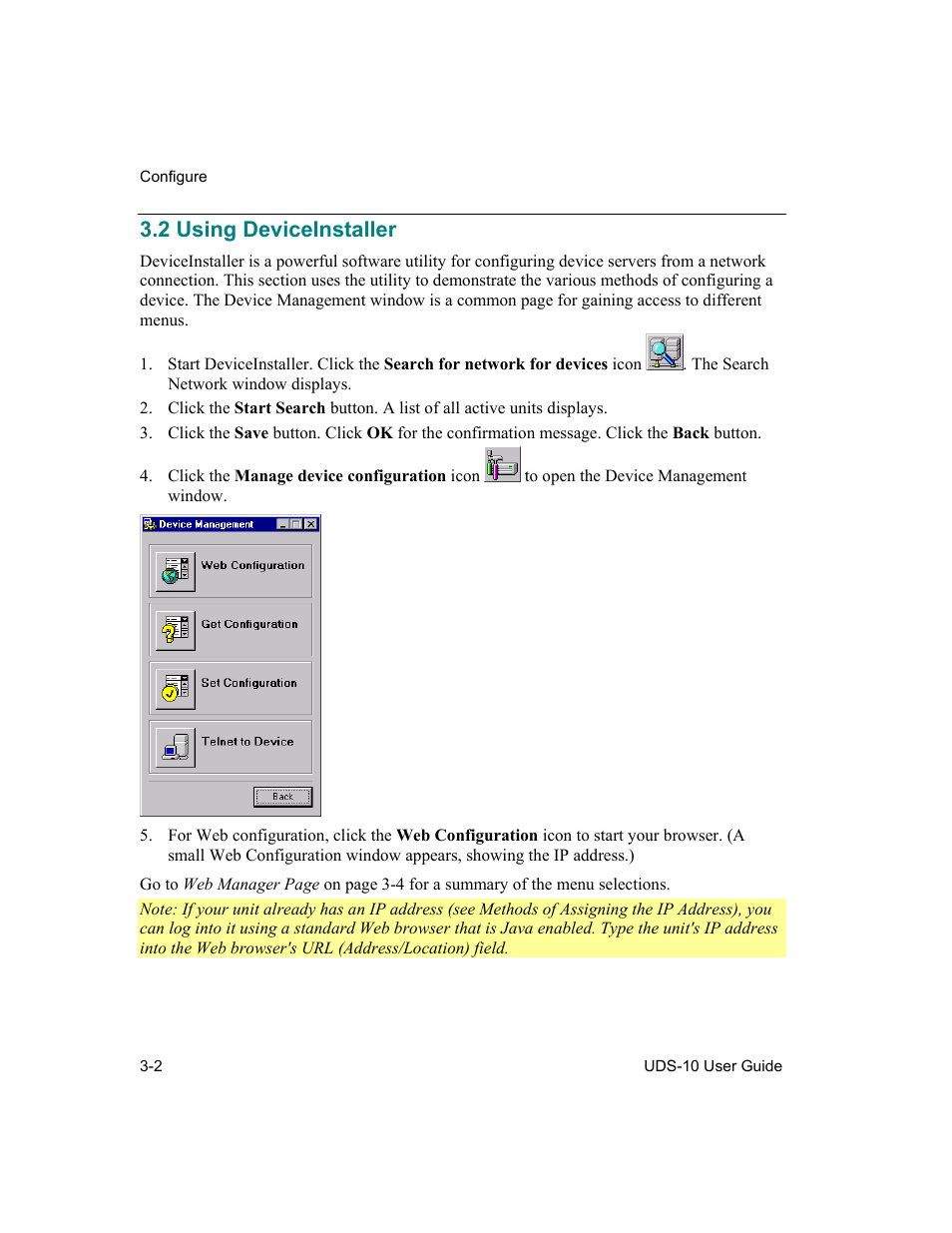 Using deviceinstaller, 2 using deviceinstaller -2, 2 using deviceinstaller | Lantronix Device Server UDS 10 User Manual | Page 42 / 139