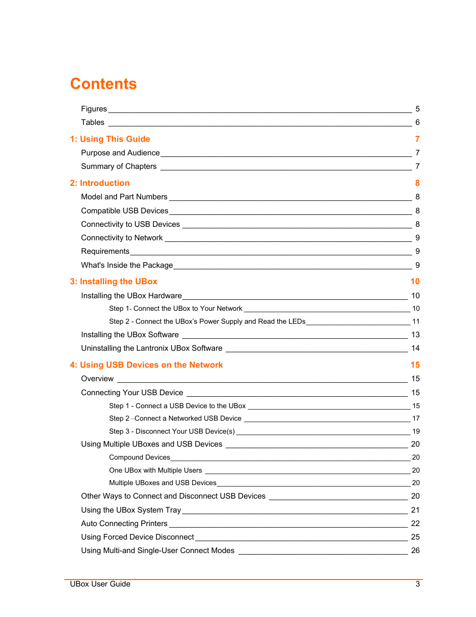 Lantronix UBox UBX4100 User Manual | Page 3 / 74