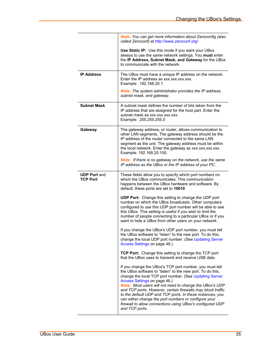 Lantronix UBox UBX4100 User Manual | Page 35 / 74