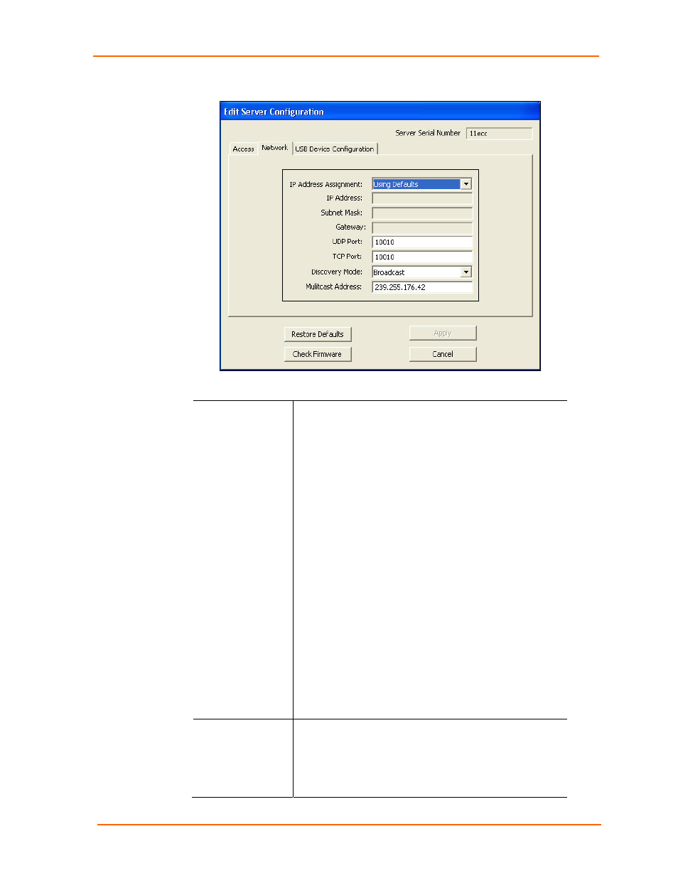 Figure 5-3. network tab | Lantronix UBOX 2100 User Manual | Page 34 / 79