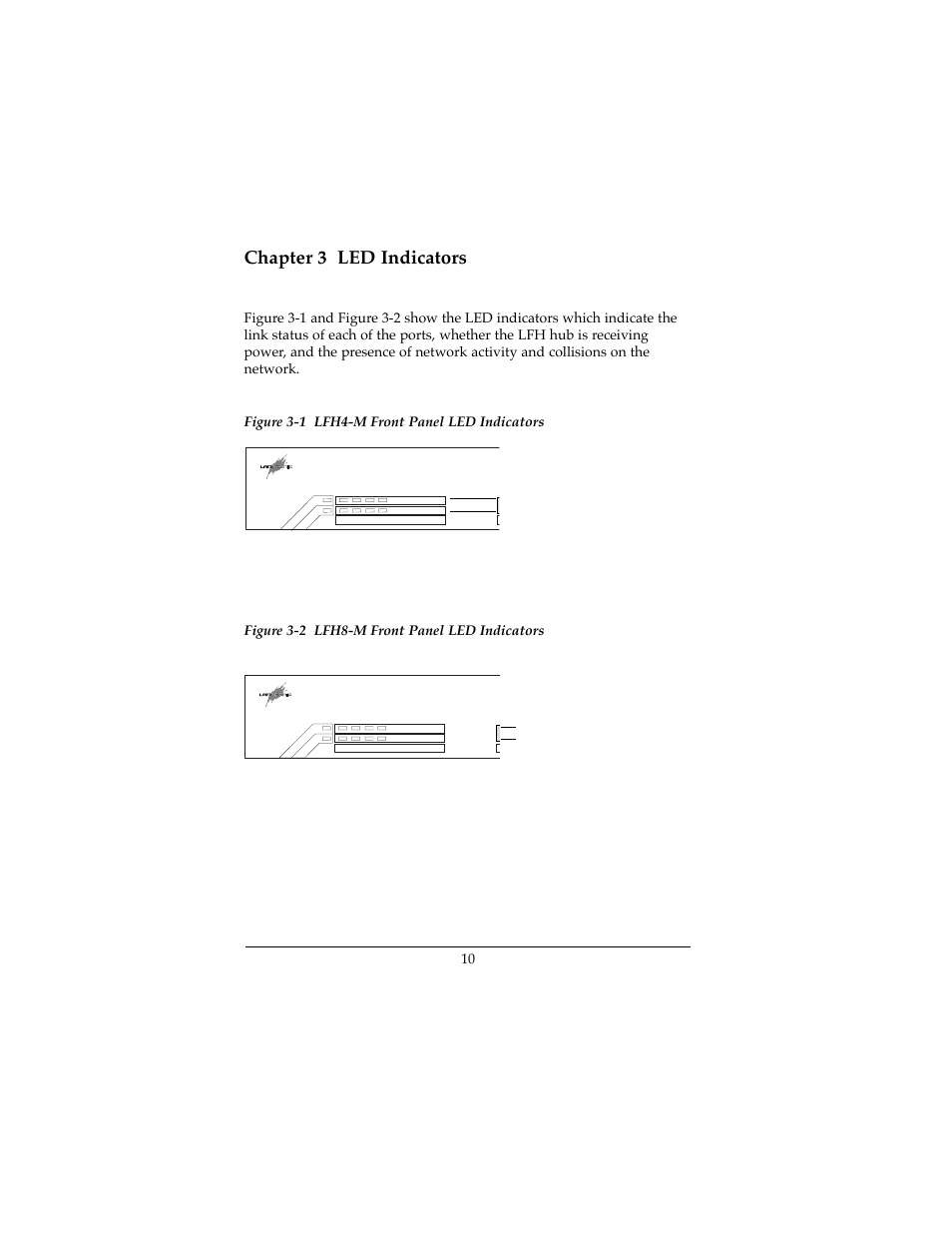 Chapter 3 led indicators, Partition link/activity | Lantronix MINI FAST LFH4-M User Manual | Page 11 / 18