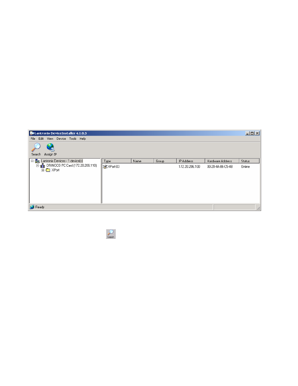 Run device installer, Device found, 3 run device installer -2 | 4 device found -2, Figure 8 - device installer dialog box -2 | Lantronix Device Server MSS 485 User Manual | Page 24 / 74