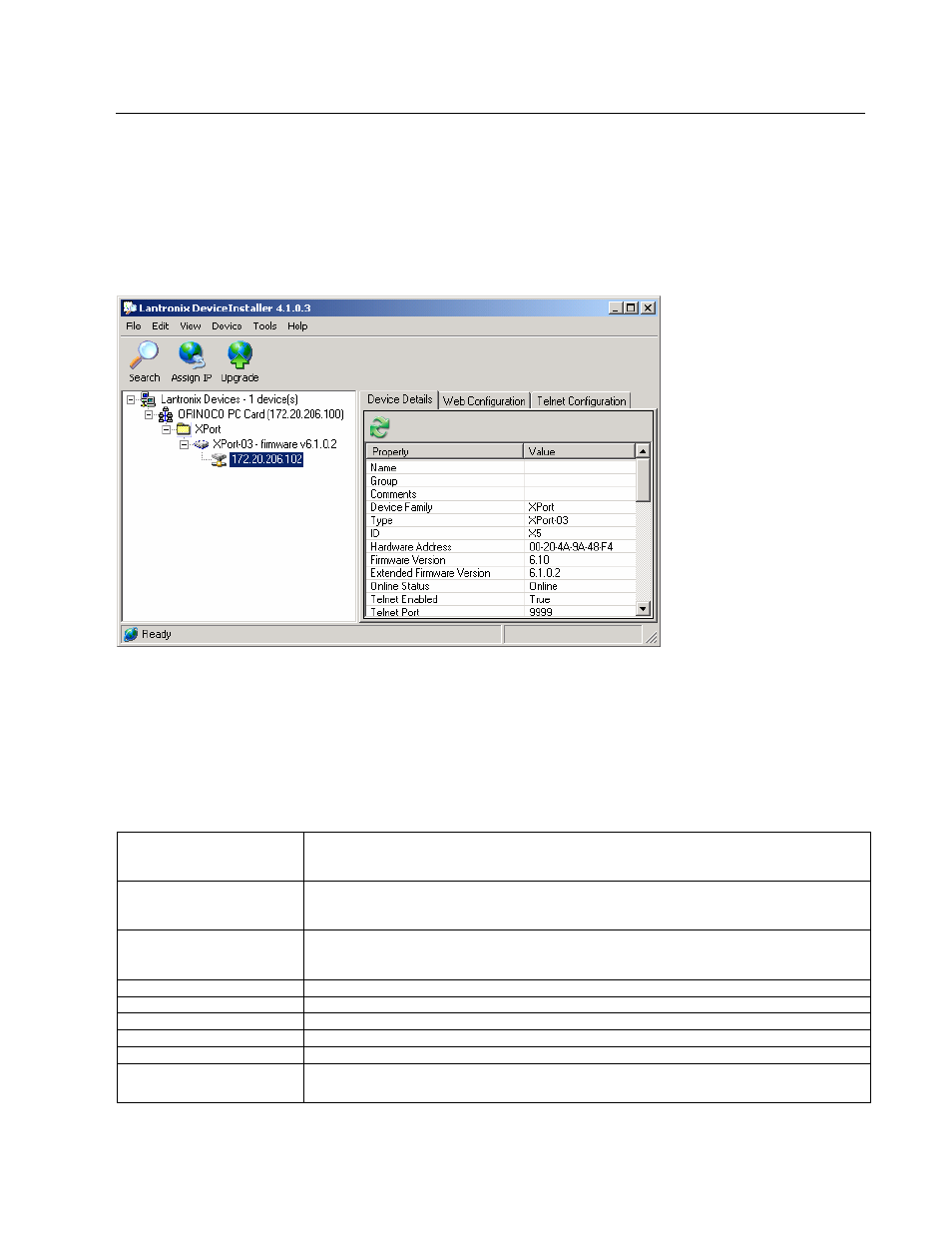 Using device installer, Viewing the current configuration, 2 using device installer -5 | 1 viewing the current configuration -5, Figure 9 – device installer -5, 2 using device installer | Lantronix Device Server MSS 485 User Manual | Page 27 / 74