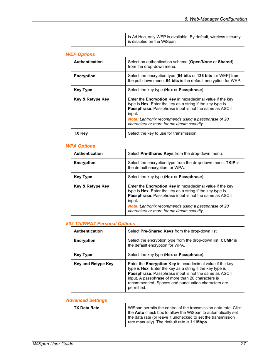 Lantronix WiSpan User Manual | Page 27 / 48