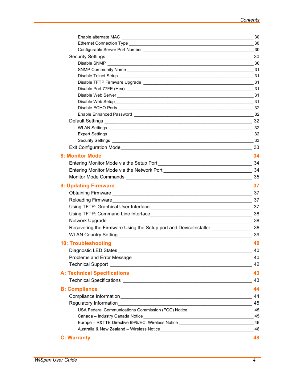 Lantronix WiSpan User Manual | Page 4 / 48