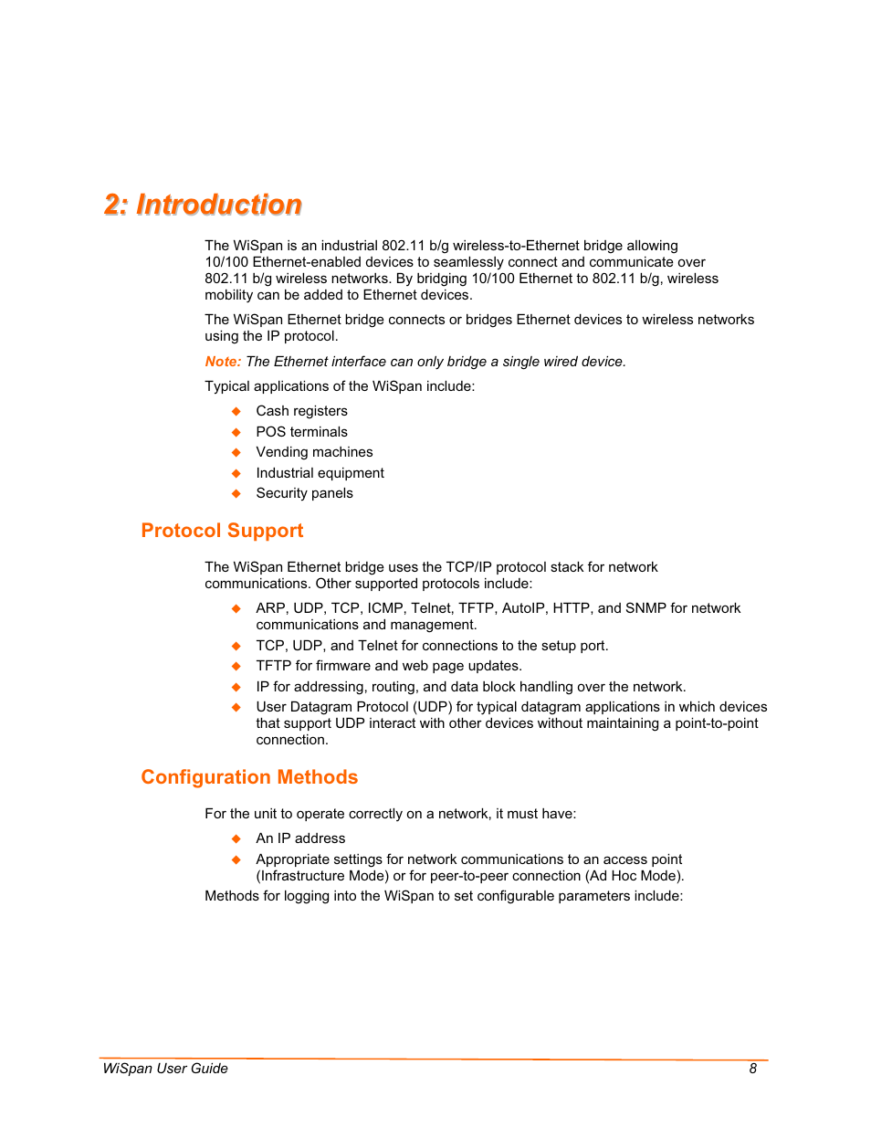 Lantronix WiSpan User Manual | Page 8 / 48