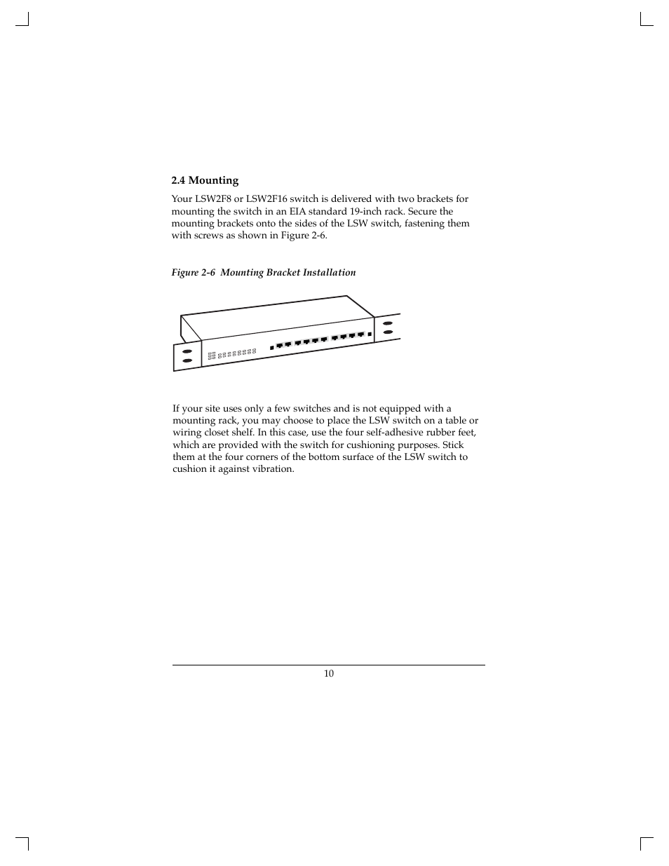 4 mounting | Lantronix LSW2F8 User Manual | Page 11 / 18