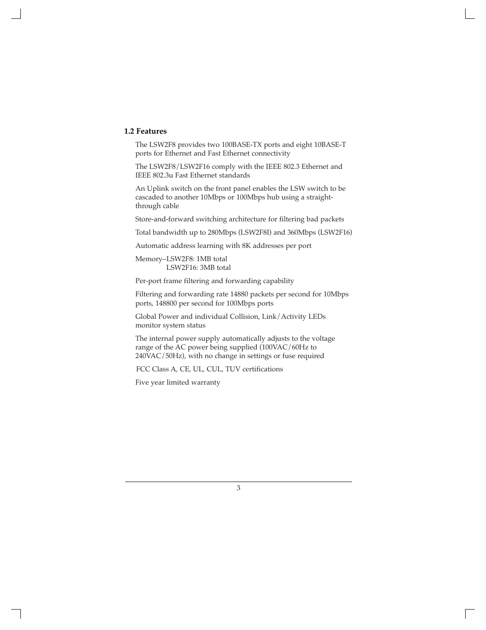 Lantronix LSW2F8 User Manual | Page 4 / 18