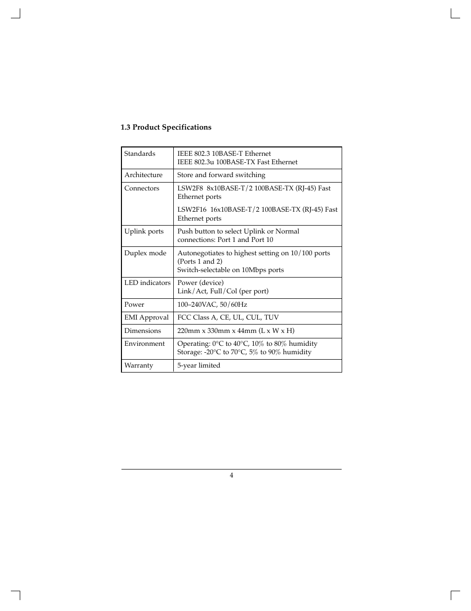 Lantronix LSW2F8 User Manual | Page 5 / 18