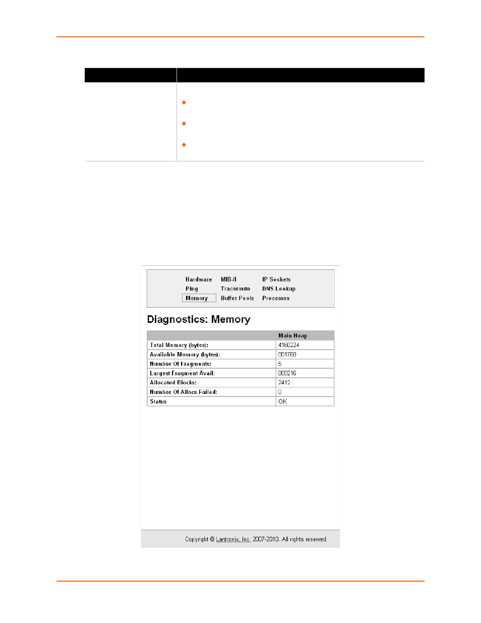 Memory, Table 11-7 dns lookup fields, Table 11-7 | Lantronix XPort AR User Manual | Page 111 / 142