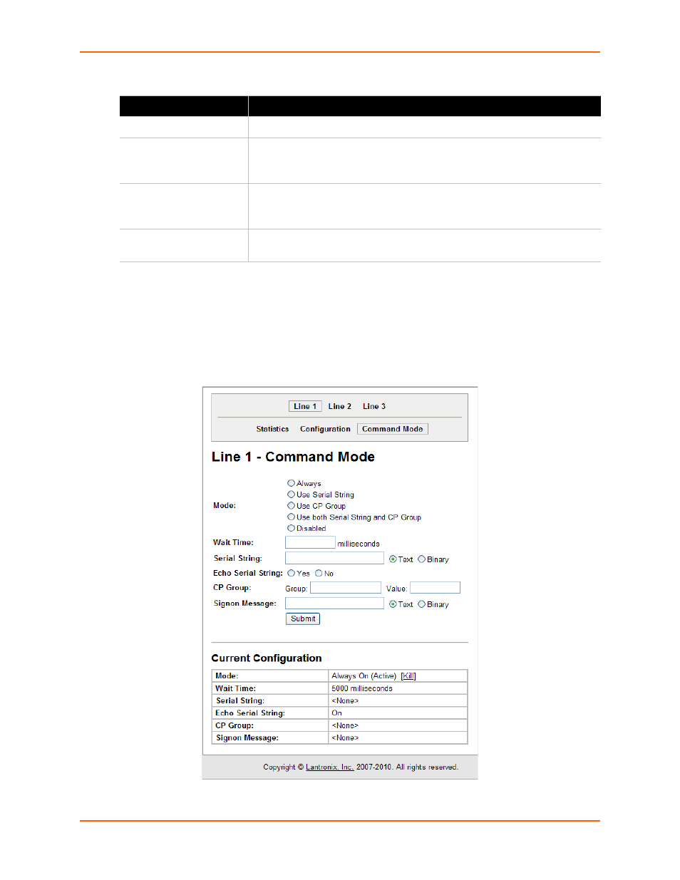 Line command mode | Lantronix XPort AR User Manual | Page 35 / 142