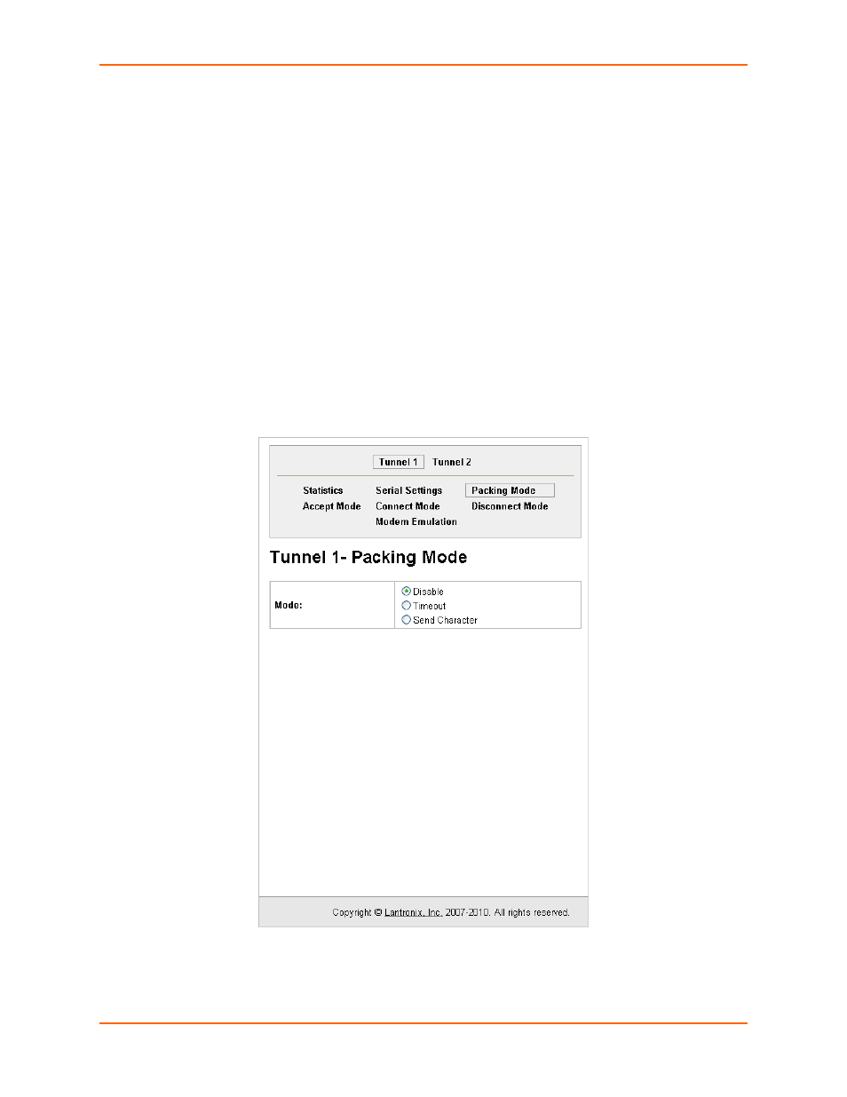Packing mode | Lantronix XPort AR User Manual | Page 40 / 142