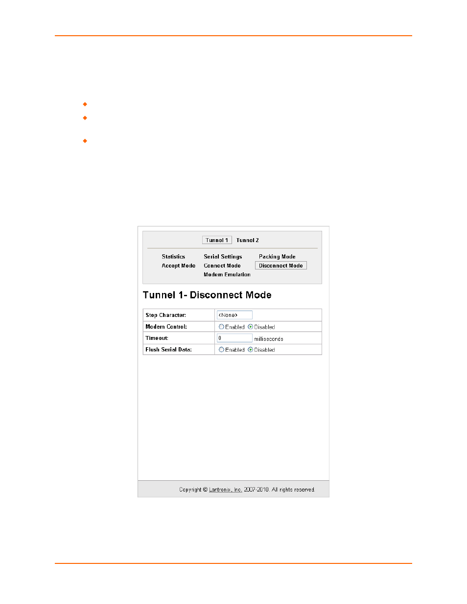 Disconnect mode | Lantronix XPort AR User Manual | Page 50 / 142