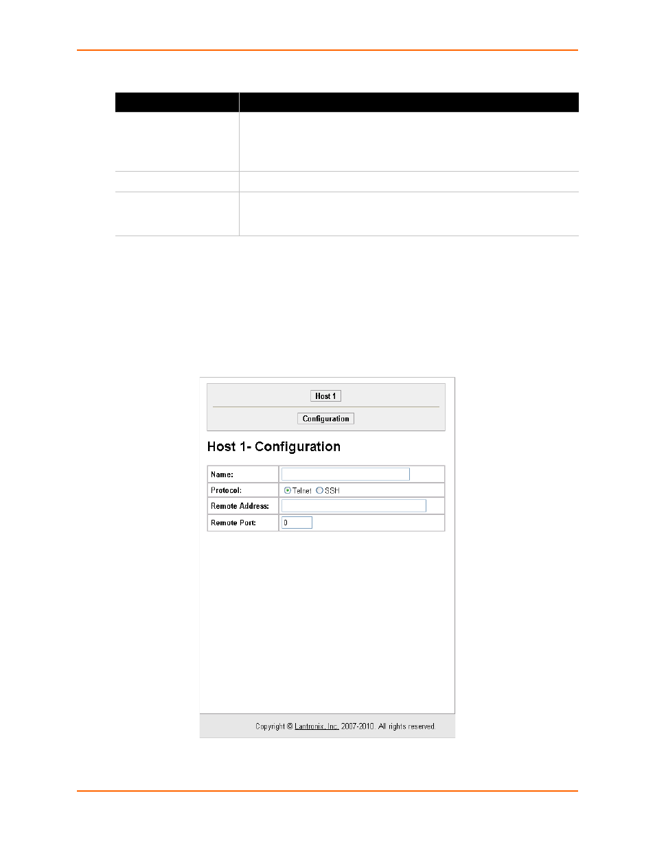 Host configuration | Lantronix XPort AR User Manual | Page 58 / 142
