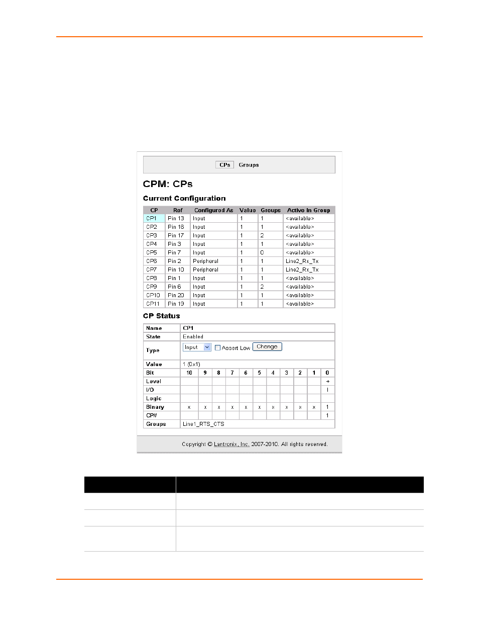 Change cps | Lantronix XPort AR User Manual | Page 61 / 142