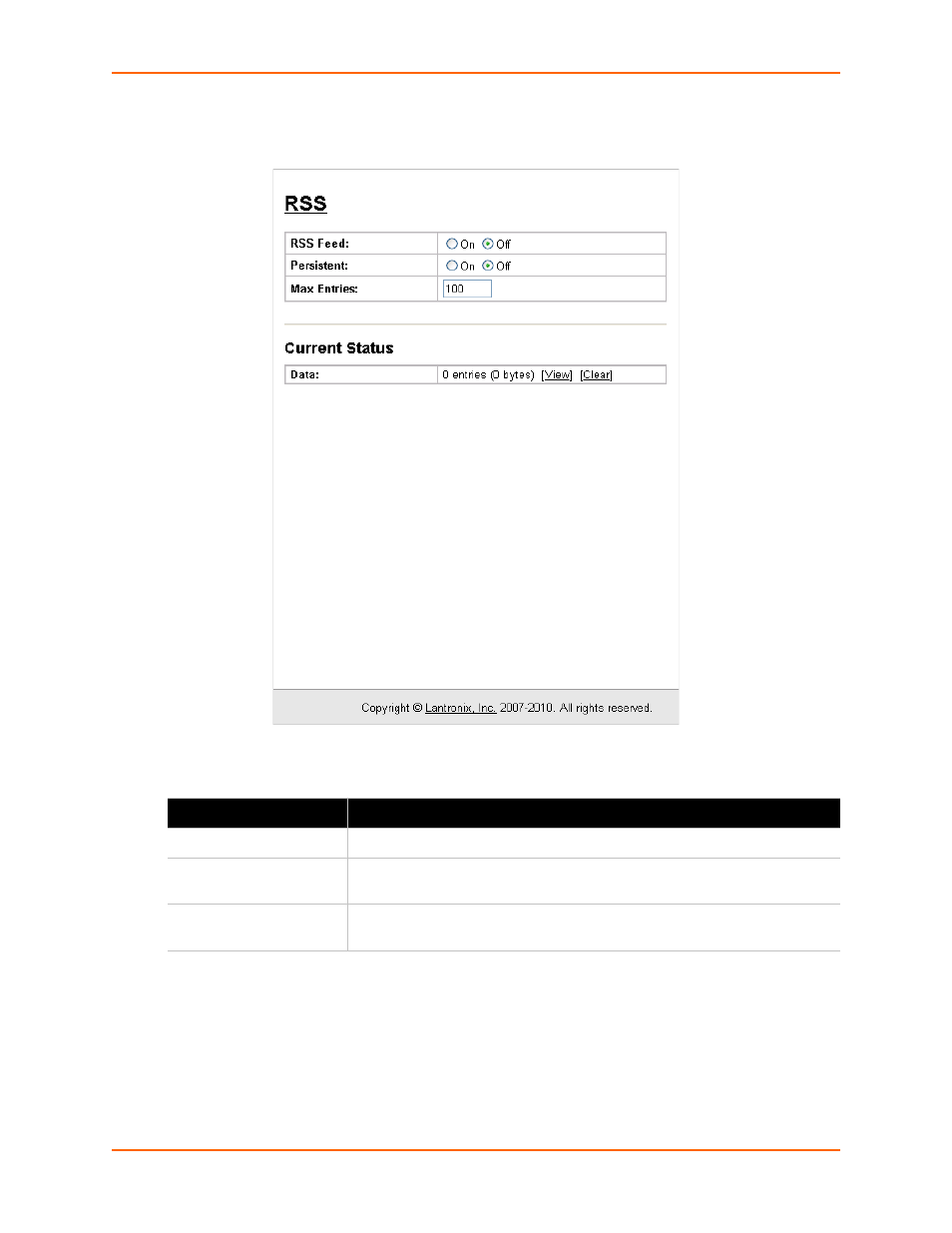 Table 9-8 rss fields | Lantronix XPort AR User Manual | Page 80 / 142