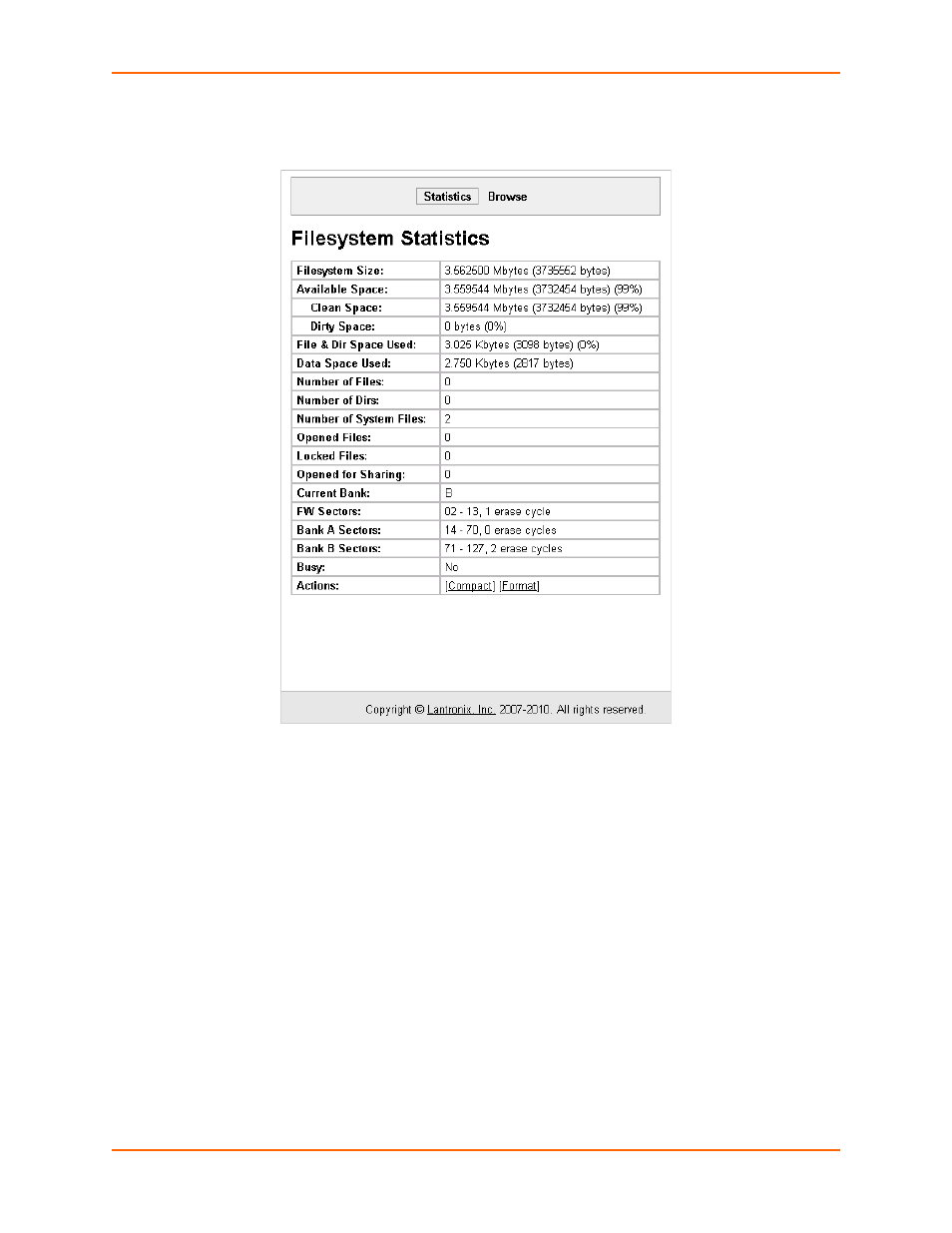 Filesystem browser | Lantronix XPort AR User Manual | Page 95 / 142