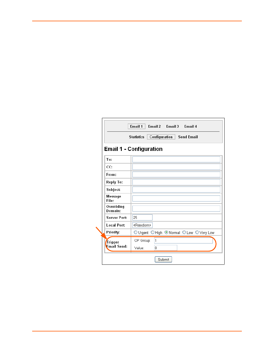 Email configuration, To configure email settings, Figure 13-2 email configuration | Lantronix XPORT PROTM 900-560 User Manual | Page 126 / 154