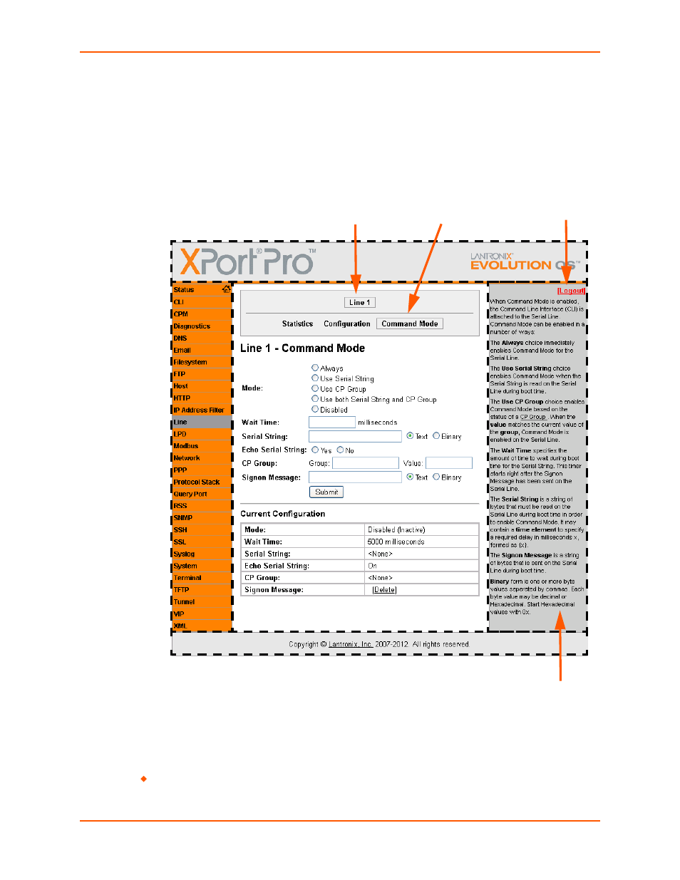 Web manager page components | Lantronix XPORT PROTM 900-560 User Manual | Page 25 / 154