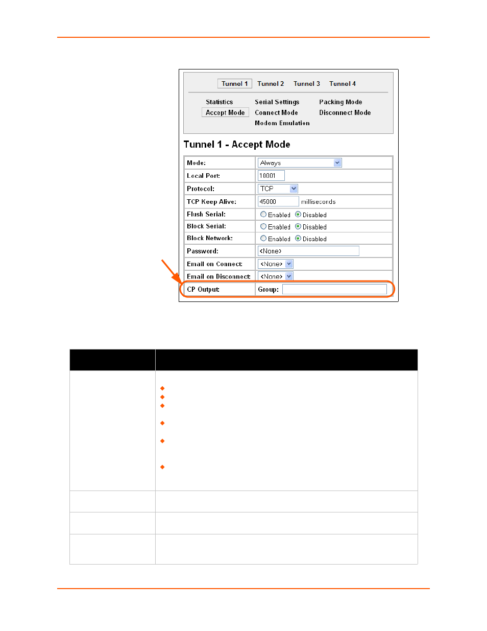 Figure 6-13 tunnel 1 accept mode, Table 6-14 tunnel accept mode | Lantronix XPORT PROTM 900-560 User Manual | Page 44 / 154