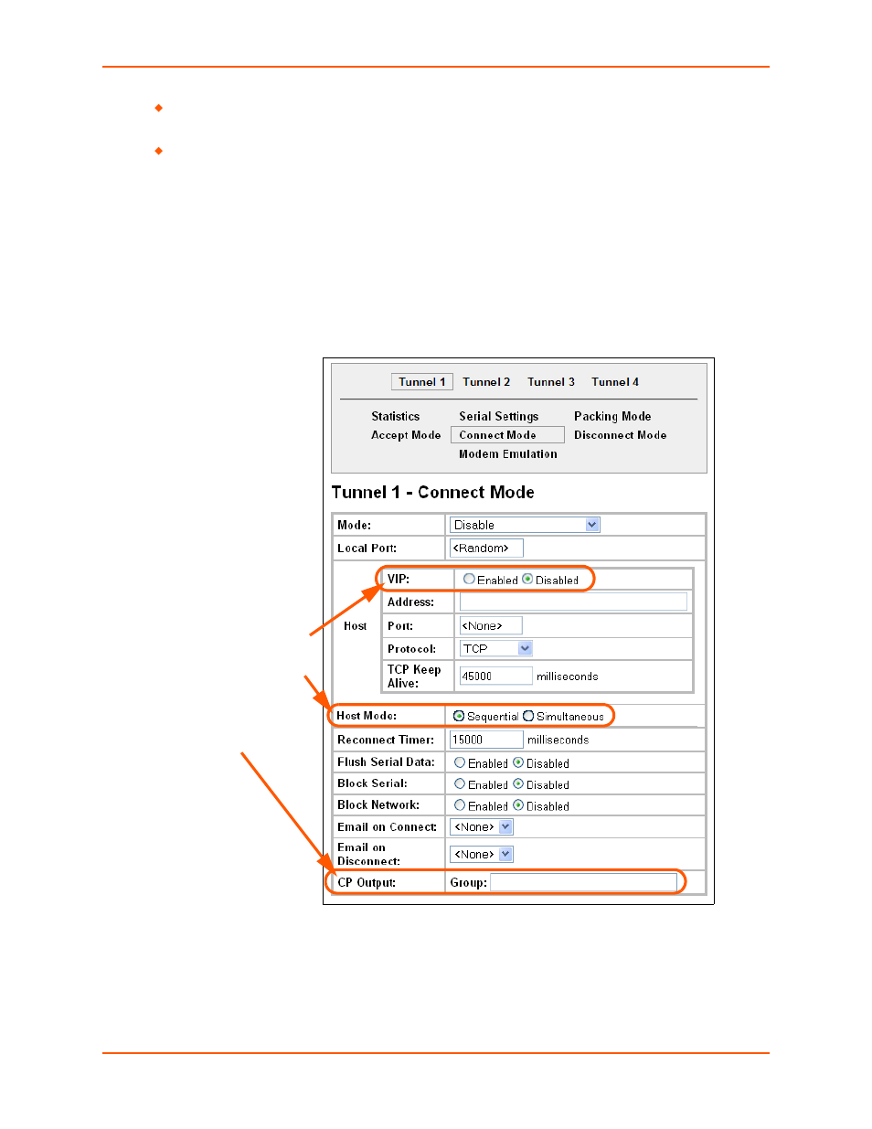 To configure connect mode for a specific tunnel, Figure 6-15 tunnel 1 - connect | Lantronix XPORT PROTM 900-560 User Manual | Page 47 / 154