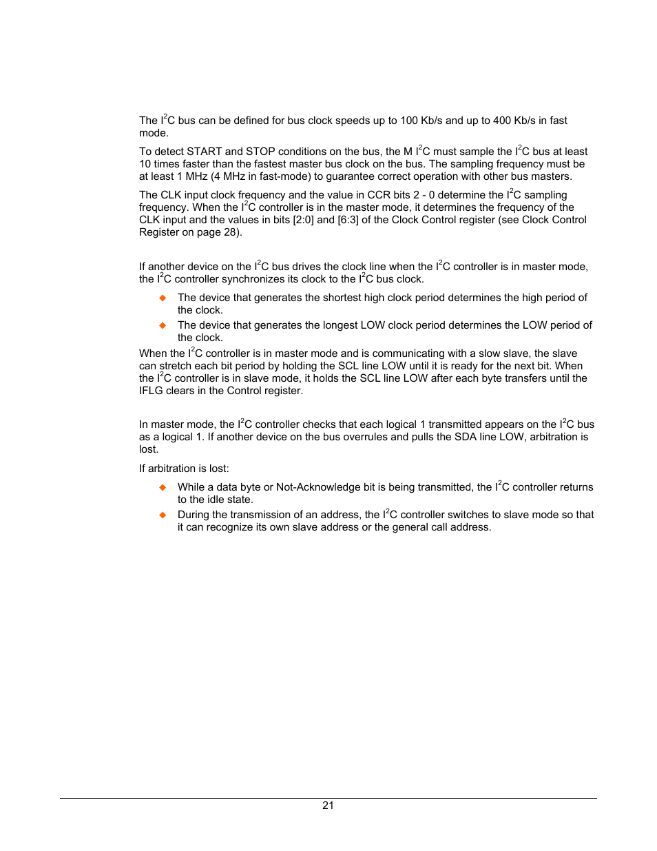 Bus clock speed, Clock synchronization, Bus arbitration | Bus clock considerations | Lantronix DSTni-EX User Manual | Page 29 / 95