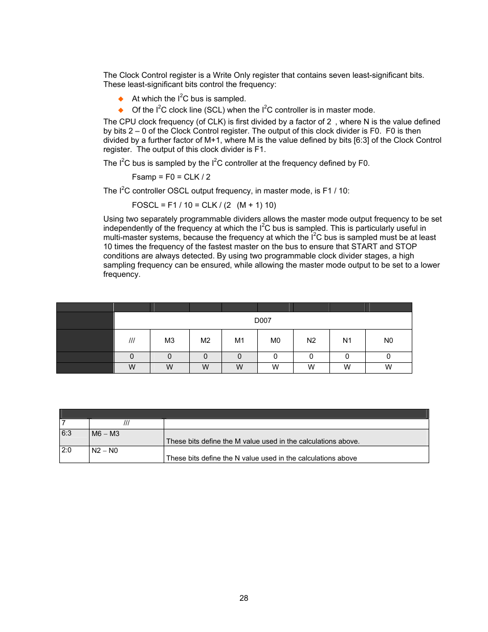 Clock control register, Table 3-17. clock control register, Table 3-18. clock control register definitions | Lantronix DSTni-EX User Manual | Page 36 / 95