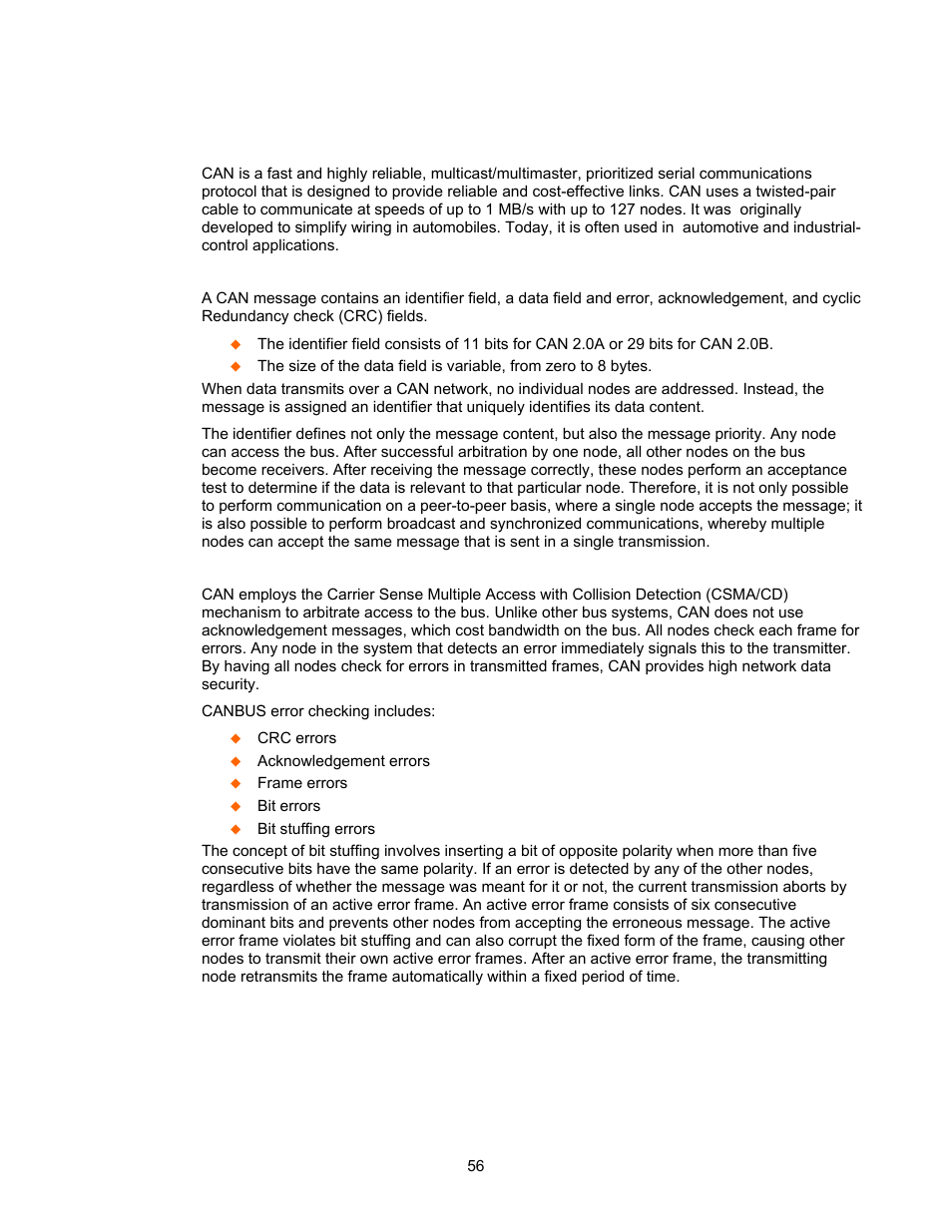 Canbus background, Data exchanges and communication, Arbitration and error checking | Lantronix DSTni-EX User Manual | Page 64 / 95