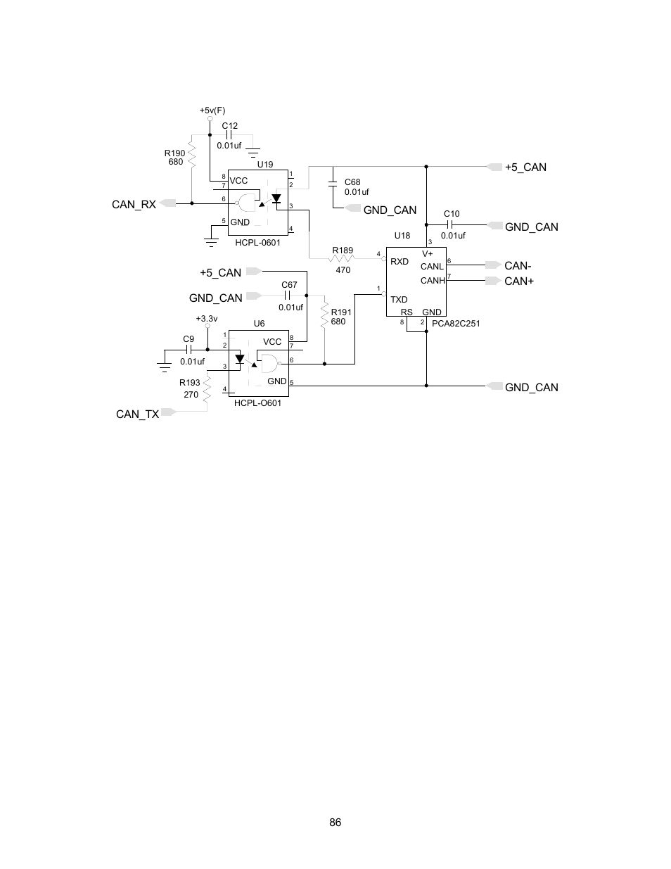 Figure 5-8. can transceiver and isolation circuits | Lantronix DSTni-EX User Manual | Page 94 / 95