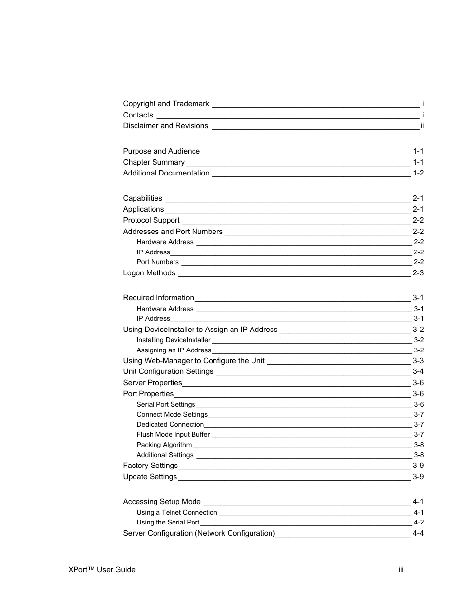 Lantronix XPort User Manual | Page 5 / 87