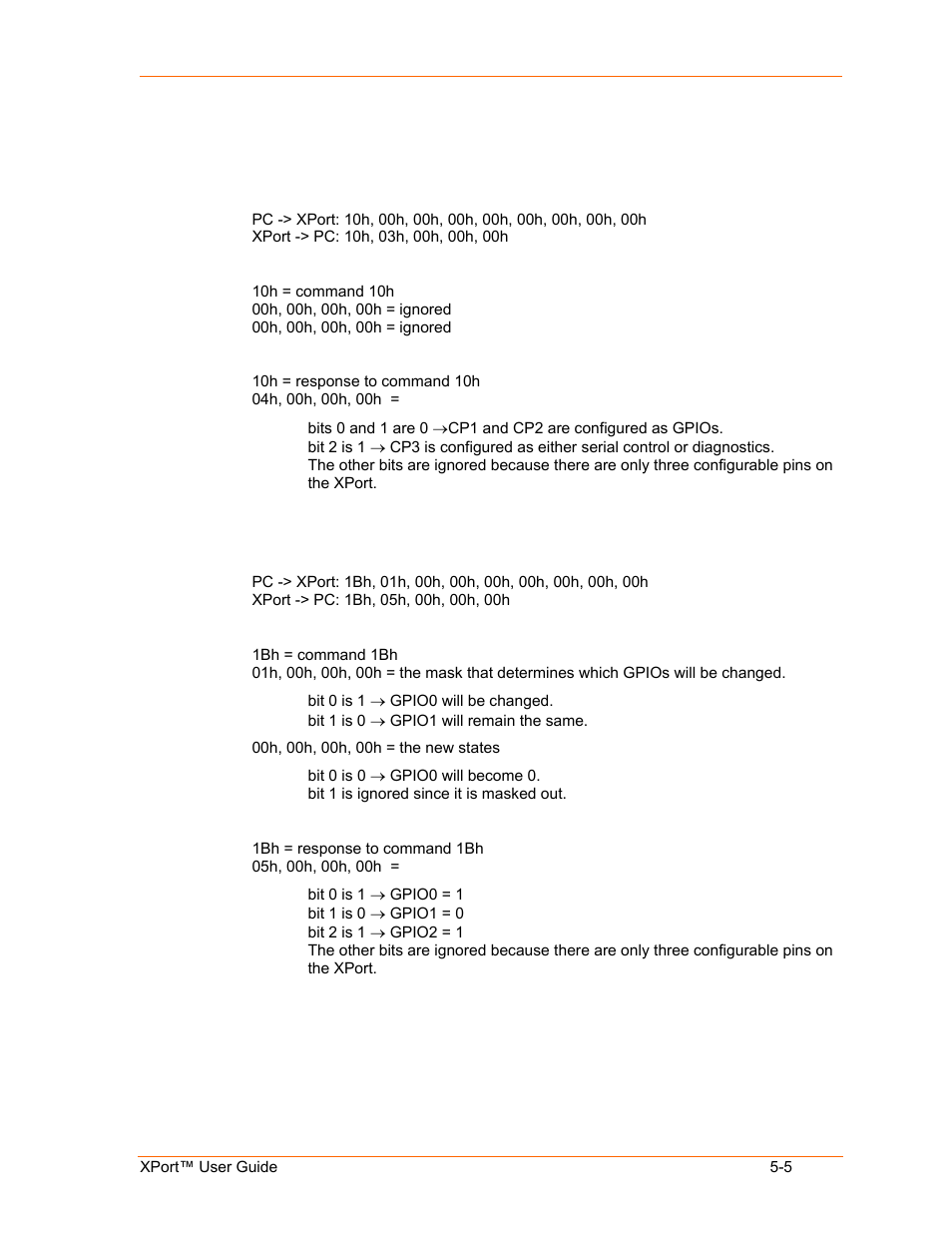 Examples, Examples -5 | Lantronix XPort User Manual | Page 53 / 87