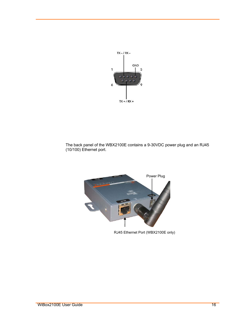 Wbx2100e network interface, Figure 2-7. rs-485 2-wire pinouts, Figure 2-8. network interface | Figure 2-7 | Lantronix Ethernet User Manual | Page 16 / 92