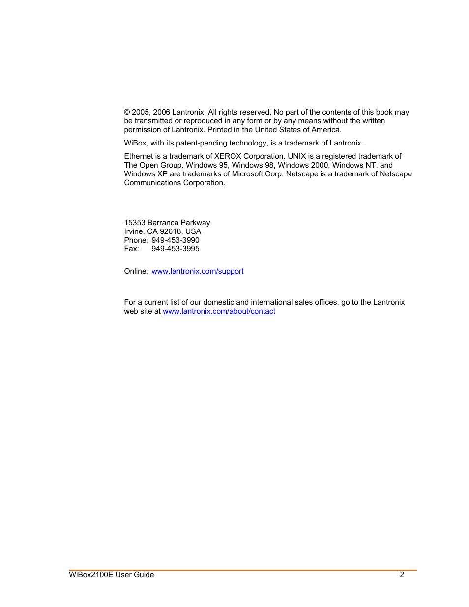 Lantronix Ethernet User Manual | Page 2 / 92