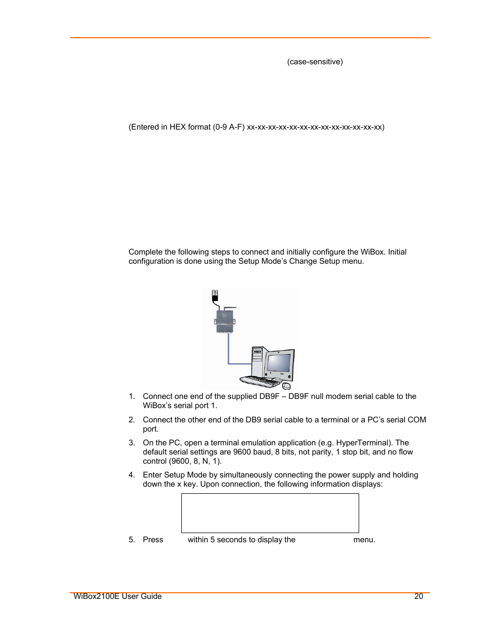 Installing and configuring the wibox, Figure 3-1. wibox connected for configuration | Lantronix Ethernet User Manual | Page 20 / 92