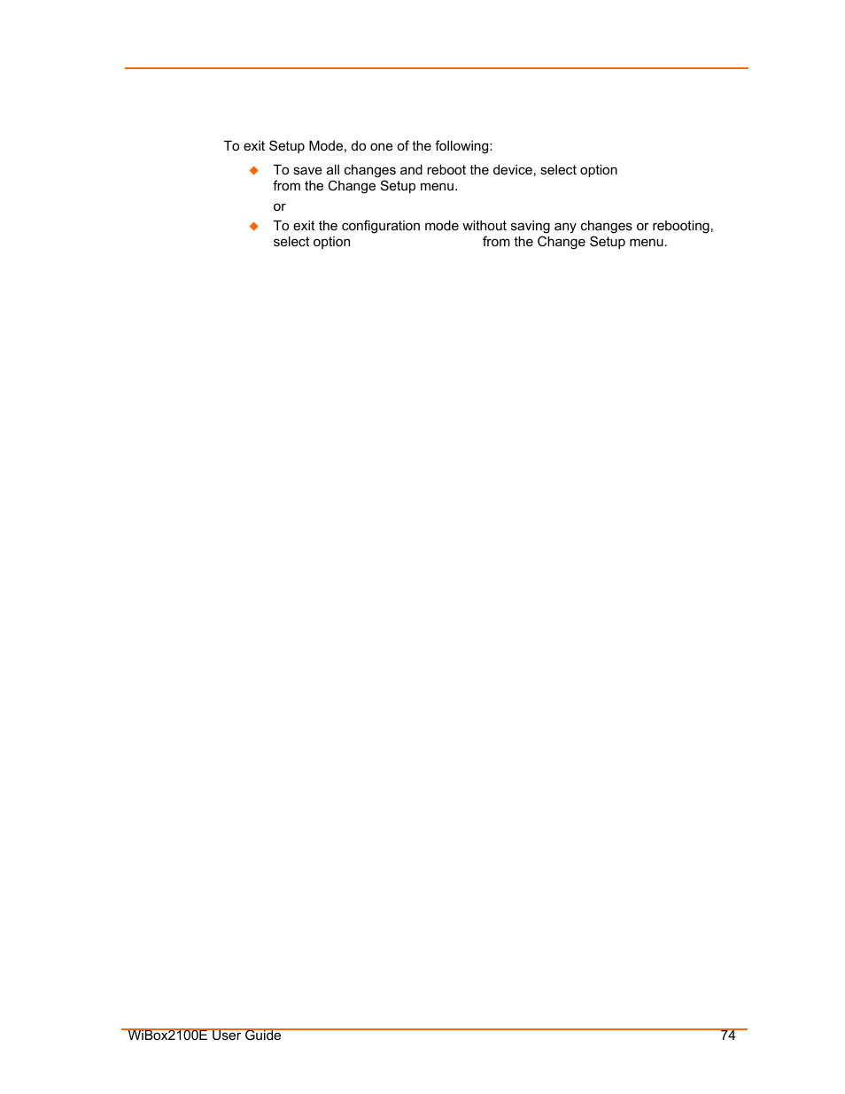 Exit configuration mode | Lantronix Ethernet User Manual | Page 74 / 92