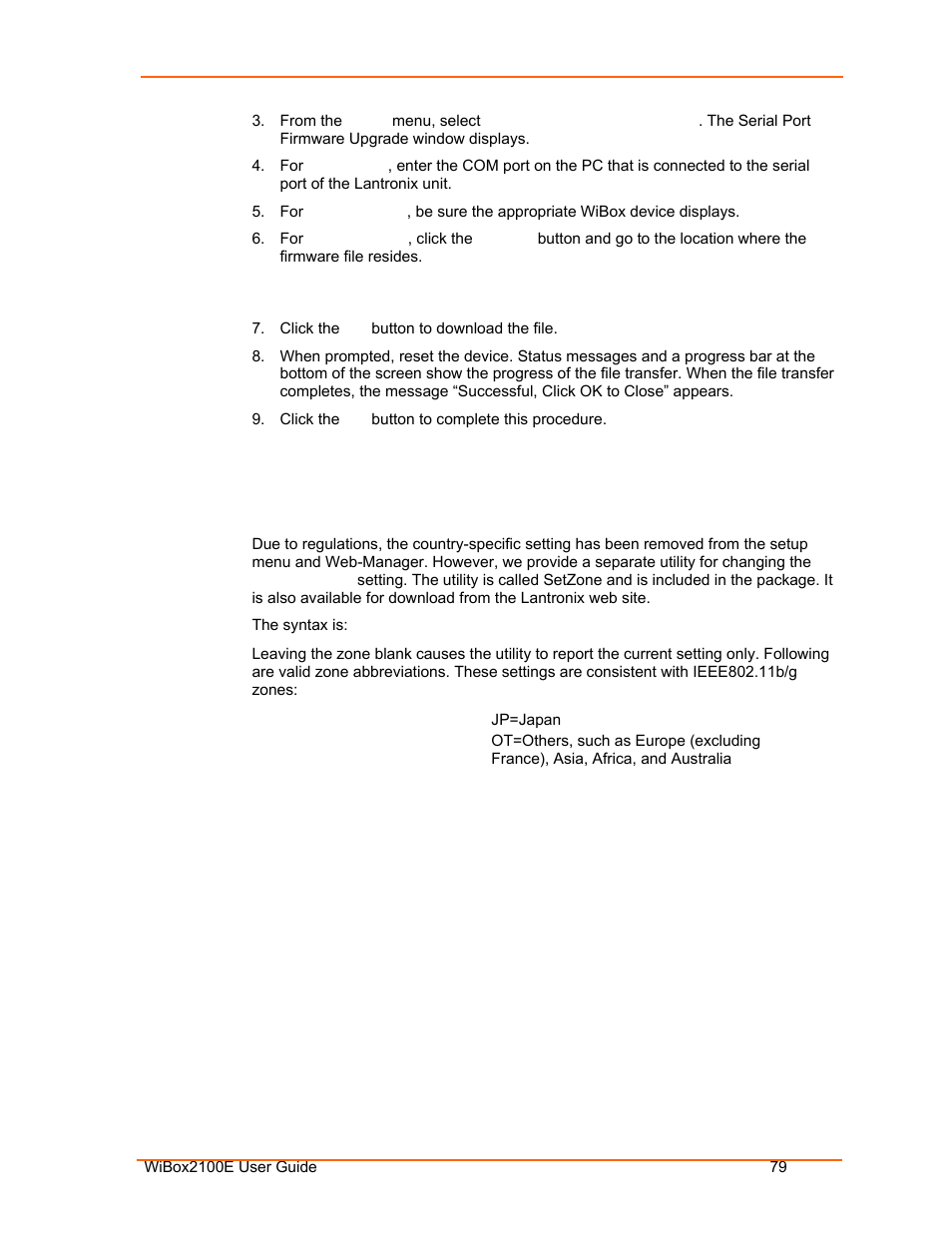 Wlan country setting | Lantronix Ethernet User Manual | Page 79 / 92