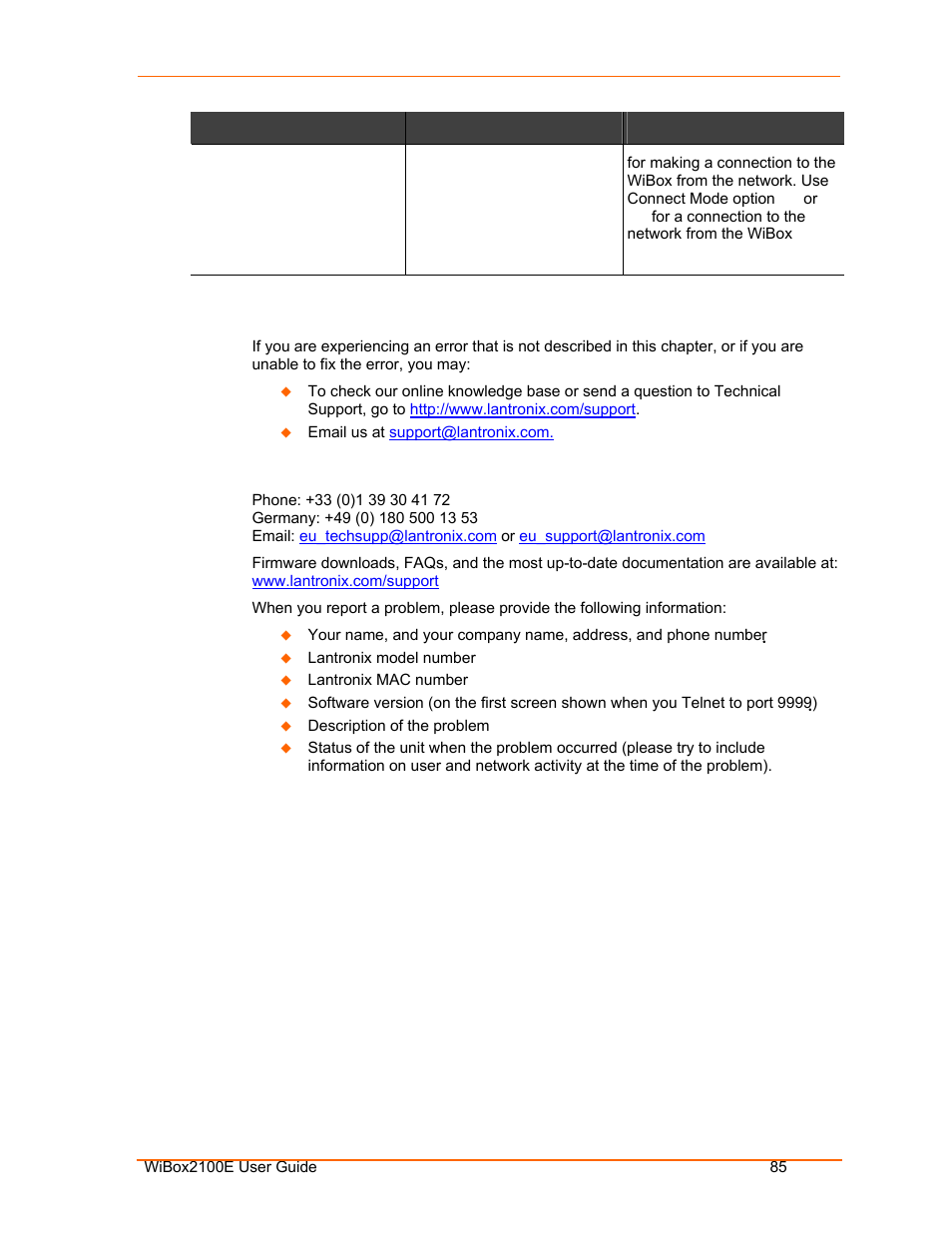 Technical support | Lantronix Ethernet User Manual | Page 85 / 92
