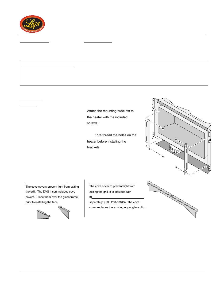 Lopi WILMINGTON DVS FACE 99500146 User Manual | 2 pages